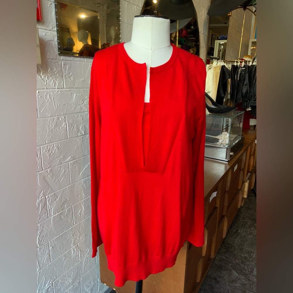 Akris Vibrant Red wool sweater